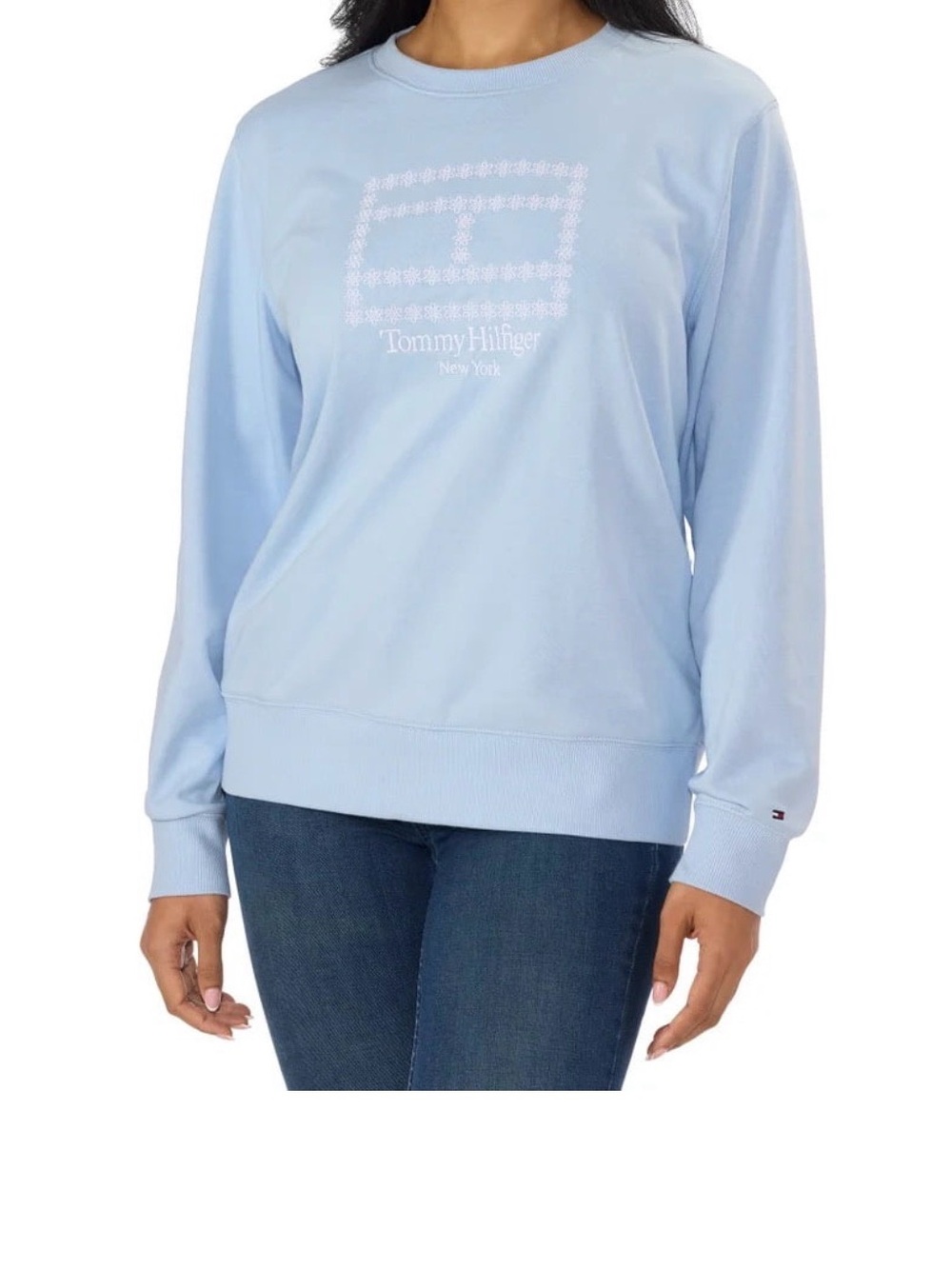 Tommy Hilfiger Women’s Crewneck Sweatshirt XL Light Blue